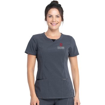 Cherokee&reg; Infinity Women's 3-Pocket Round Neck Scrubs Top -Embroidered Personalization Available from Positive Promotions