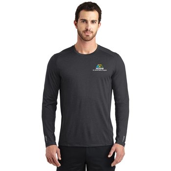 OGIO® Men's Performance Wicking Long Sleeve Pulse Crew Shirt - Embroidered Personalization Available from Positive Promotions