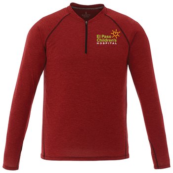 Elevate&reg; Men's Quadra Long-Sleeve Top - Embroidered Personalization Available from Positive Promotions