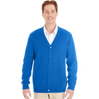 thumbnail image 2 of Harriton M425 Men's Acrylic Pilling-Resistant V-Neck Button Cardigan - Made In USA 2 of 6