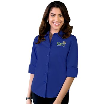 promotional dress shirts for women Custom Storm Creek Women's The Executive Dress Shirt - Printed