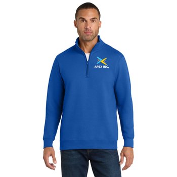 Port & Company Unisex Fan Favorite Fleece Quarter-Zip Pullover Sweatshirt - Embroidered Personalization Available from Positive Promotions