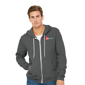BELLA+CANVAS® Unisex Sponge Fleece Full-Zip Soft Fashion Sweatshirt - Embroidered Personalization Available from Positive Promotions