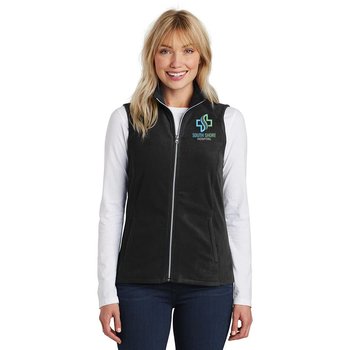 Port Authority® Women's Full-Zip Microfleece Vest - Embroidered Personalization Available from Positive Promotions