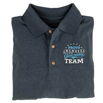 Proud Member Of An Awesome Team Gildan&reg; Dryblend Jersey Polo - Personalization Available from Positive Promotions