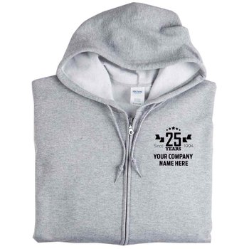 25th Anniversary Gildan&reg; Heavy Blend&trade; Men's Full-Zip Hooded Sweatshirt - Personalization Available from Positive Promotions