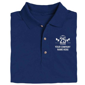 25th Anniversary Gildan&reg; Dryblend 6-Oz. 50/50 Jersey Polo Shirt - Personalization Available from Positive Promotions