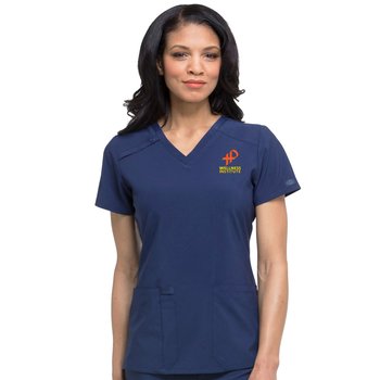 Dickies&reg; Women's EDS Essentials 2-Pocket V-Neck Scrub Top - Embroidered Personalization Available from Positive Promotions