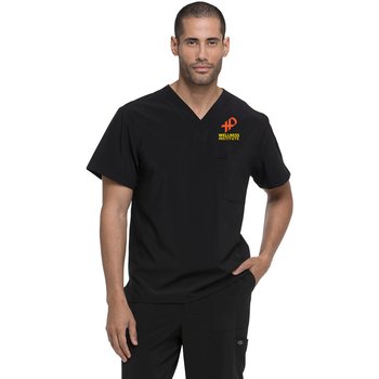 Dickies&reg; Men's EDS Essentials 2- Pocket V-Neck Scrub Top - Embroidered Personalization Available from Positive Promotions