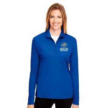 Team 365 Women's Zone Performance Quarter-Zip Pullover - Embroidered Personalization Available from Positive Promotions