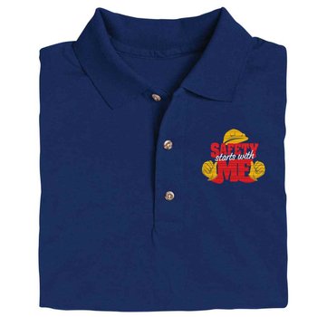 Safety Starts With Me Gildan&reg; DryBlend Jersey Polo - Personalization Optional from Positive Promotions