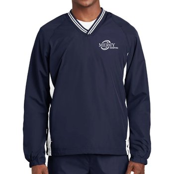 Sport-Tek&reg; Adult Tipped V-Neck Raglan Wind Shirt - Personalization Available from Positive Promotions
