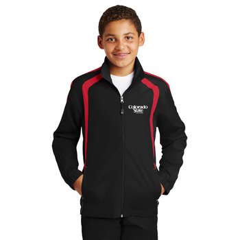Sport-Tek&reg; Youth Colorblock Raglan Jacket - Personalization Available from Positive Promotions