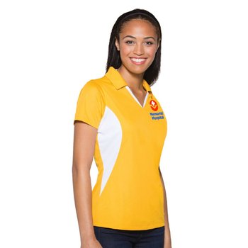 Sport-Tek® Women's Colorblock Micropiqué Wicking Polo - Embroidered Personalization Available from Positive Promotions