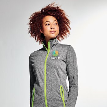Sport-Tek® Women's Sport-Wick® Stretch Contrast Full-Zip Jacket - Embroidered Personalization Available from Positive Promotions