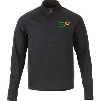 Elevate&reg; Men's Crane Knit Half Zip - Heat Transfer Personalization Available from Positive Promotions