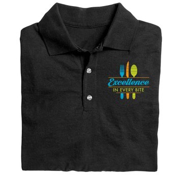 Excellence In Every Bite Gildan&reg; DryBlend Jersey Polo - Personalization Optional from Positive Promotions