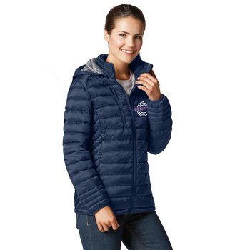 Clique® by Cutter & Buck® Women's Hudson Insulated Full-Zip Puffer Jacket - Embroidered Personalization Available from Positive Promotions