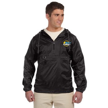 Harriton&reg; Packable Nylon Jacket - Embroidered Personalization Available from Positive Promotions
