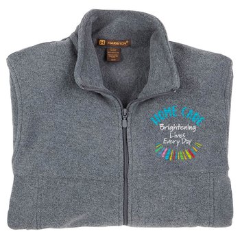 Home Care: Brightening Lives Every Day Harriton&reg; Full-Zip Fleece Jacket - Personalization Optional from Positive Promotions