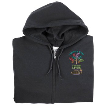 Hospice Care: Touching Lives, Lifting Spirits Gildan&reg; Full-Zip Hooded Sweatshirt - Personalization Optional from Positive Promotions