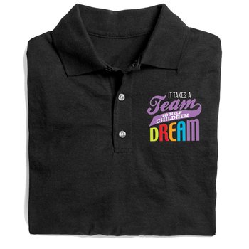 It Takes A Team To Help Children Dream Gildan&reg; DryBlend Jersey Polo - Personalization Available from Positive Promotions