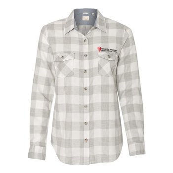 MV Sport&reg; Women's Weatherproof&reg; Vintage Brushed Flannel Long Sleeve Shirt - Embroidered Personalization Available from Positive Promotions