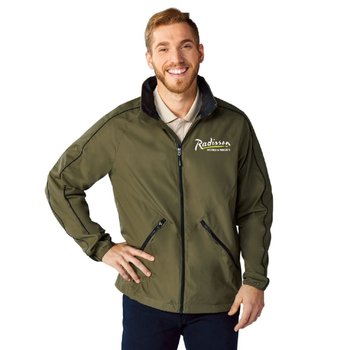 Elevate&reg; Men's 2-In-1 Rincon Eco Packable Lightweight Jacket - Embroidered Personalization Available from Positive Promotions
