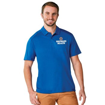 Men's  Amos Eco-SS Polo Recycled Polyester Polo - Embroidery Personalization Available from Positive Promotions