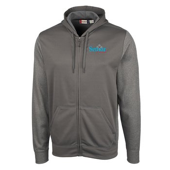 Clique&reg; By Cutter & Buck&reg; Men's Helsa Sport Colorblock Full-Zip Sweater - Embroidered Personalization Available from Positive Promotions