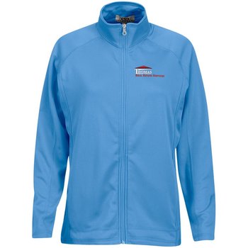 Women's Brushed Back Micro-Fleece Full-Zip Jacket - Embroidered Personalization Available from Positive Promotions