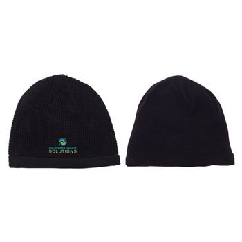 Reversible Beanie - Embroidered Personalization Available from Positive Promotions