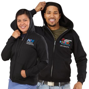 Environmental Services Gildan® Heavy Blend Unisex Full-Zip Hooded Sweatshirt - Embroidered Personalization Available from Positive Promotions