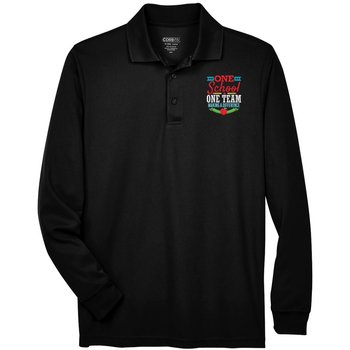 Teachers & Staff Appreciation Core 365&trade; Men's Long-sleeve Pique Polo - Personalization Optional from Positive Promotions