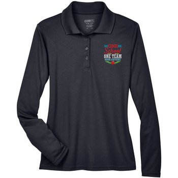 Teachers & Staff Appreciation Core 365&trade; Women's Long-sleeve Pique Polo - Personalization Optional from Positive Promotions