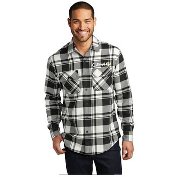 Port Authority&reg; Men's Plaid Flannel Shirt - Embroidered Personalization Available from Positive Promotions