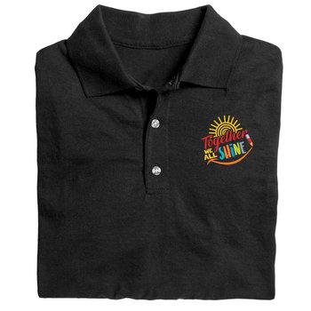 Together We All Shine Gildan® Unisex DryBlend Jersey Polo - Embroidered Personalization Available from Positive Promotions