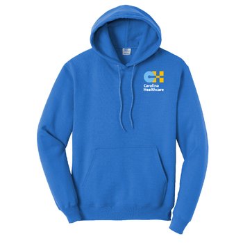 Port & Company® Unisex Essential Core Fleece Pullover Hooded Sweatshirt - Embroidered Personalization Available from Positive Promotions