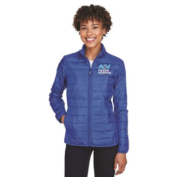 Core 365&trade; Ladies 2-In-1 Prevail Packable Puffer Jacket - Embroidered Personalization Available from Positive Promotions