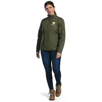 Eco Diamond Women's Quilted Hybrid Puffer Jacket - Embroidered Personalization Available from Positive Promotions