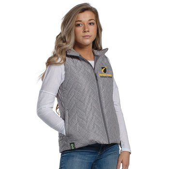 Eco Diamond Women's Quilted Hybrid Puffer Vest - Embroidered Personalization Available from Positive Promotions