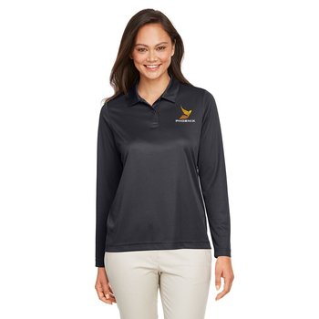 Team 365 Women's Zone Performance Long-Sleeve Polo - Embroidered Personalization Available from Positive Promotions