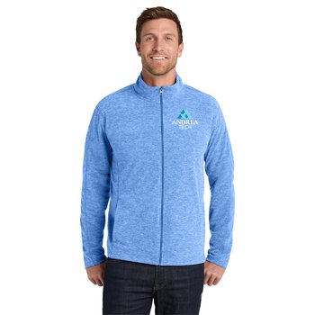 Port Authority® Men's Heathered Microfleece Full-Zip Jacket - Embroidered Personalization Available from Positive Promotions
