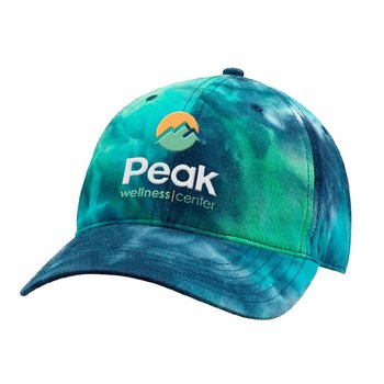 Palm Springs Tie-Dye Unstructured Dad Cap - Embroidered Personalization Available from Positive Promotions