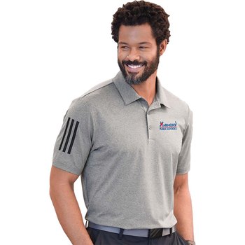 adidas® Men's Elevated Stripes Sport Shirt Polo - Embroidered Personalization Available from Positive Promotions