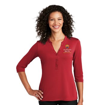 Port Authority® UV Women's Henley - Embroidered Personalization Available from Positive Promotions