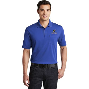 Port Authority&reg; Dry-Zone&reg; UV Micro-Mesh Pocket Polo - Embroidered Personalization Available from Positive Promotions