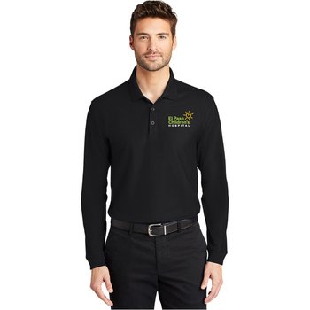 Port Authority® Men's Long-Sleeve Core Classic Pique Polo - Embroidered Personalization Available from Positive Promotions