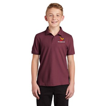 Port Authority® Youth Core Classic Piqué Polo - Embroidered Personalization Available from Positive Promotions