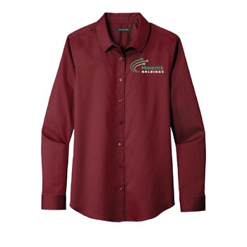 promotional twill dress shirts Promotional Port Authority Ladies Short Sleeve SuperPro React Twill Shirt - Custom Promotional Products